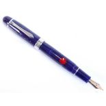 A Classic Pens LB3 Jupiter limited edition fountain pen, having silver clip, silver cap band