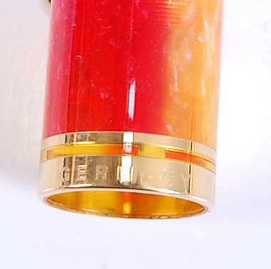 A Pelikan M620 City series 'Shanghai' fountain pen in yellow and red, having gold plated fittings - Image 9 of 9