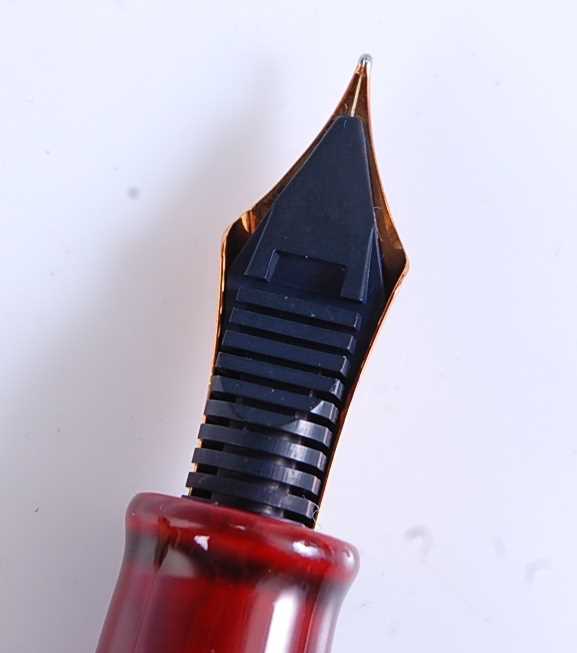 A Japanese Nakaya Writer Decapod fountain pen, in Aka-Tamenuri colourway (layered red over amber - Image 4 of 7