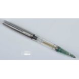 A Parker 51 Demonstrator fountain pen, with silver cap engraved PARKER arrow clip and jewel to