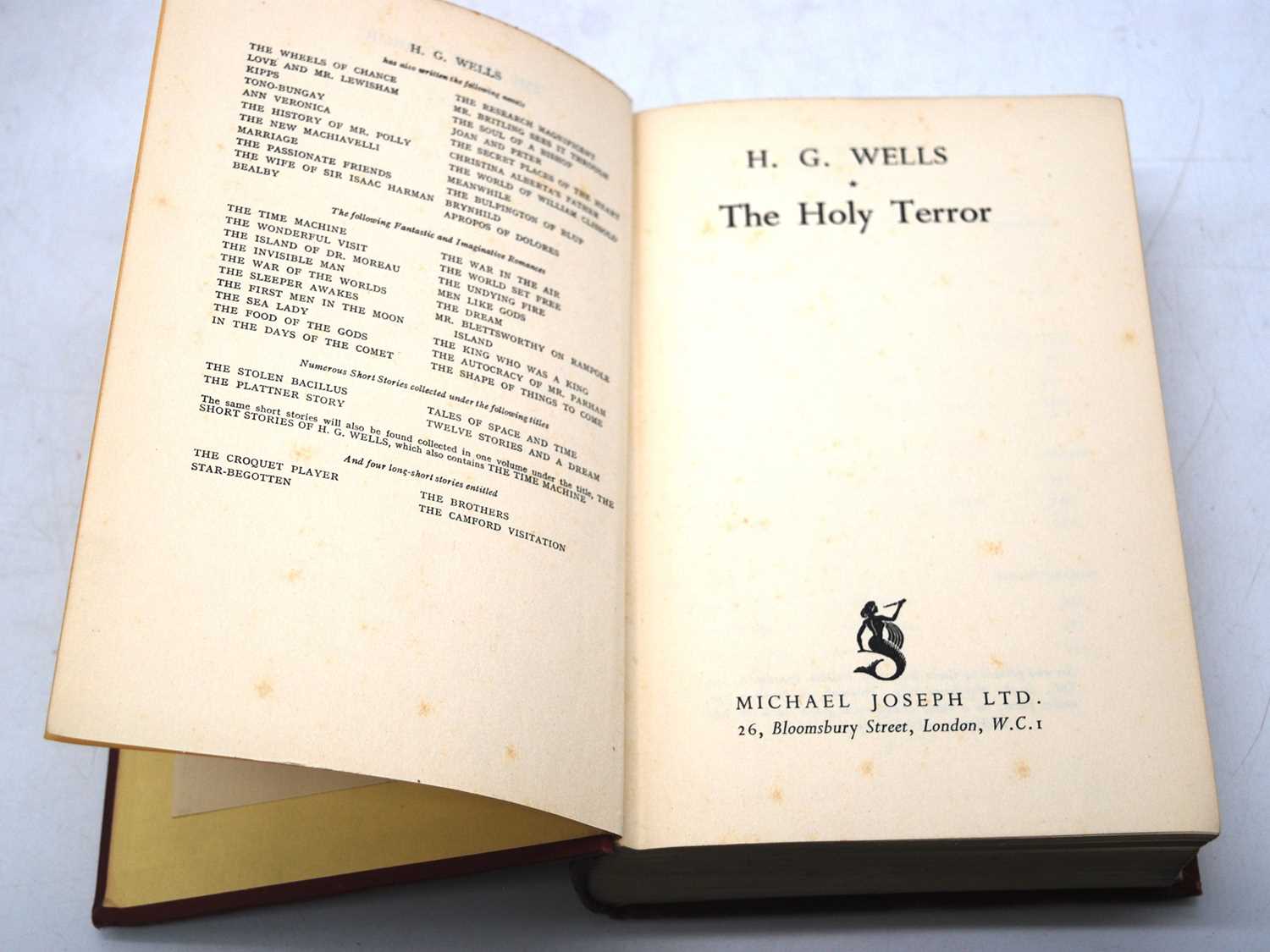 Wells, Herbert George: The New Machiavelli, 1st edition, John Lane, The Bodley Head, Vigo Street, - Image 6 of 10