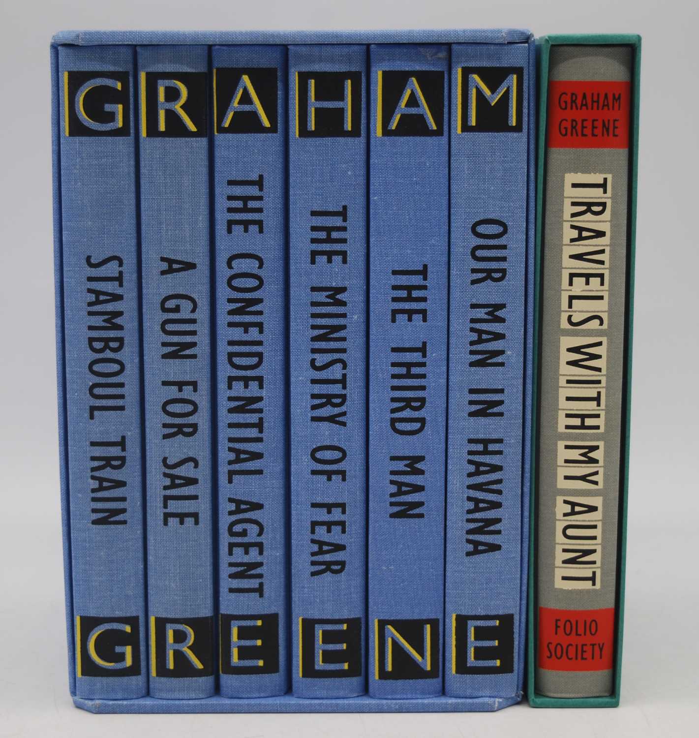 Greene, Graham: The Complete Entertainments, The Folio Society, London 1996, six volumes in slip-