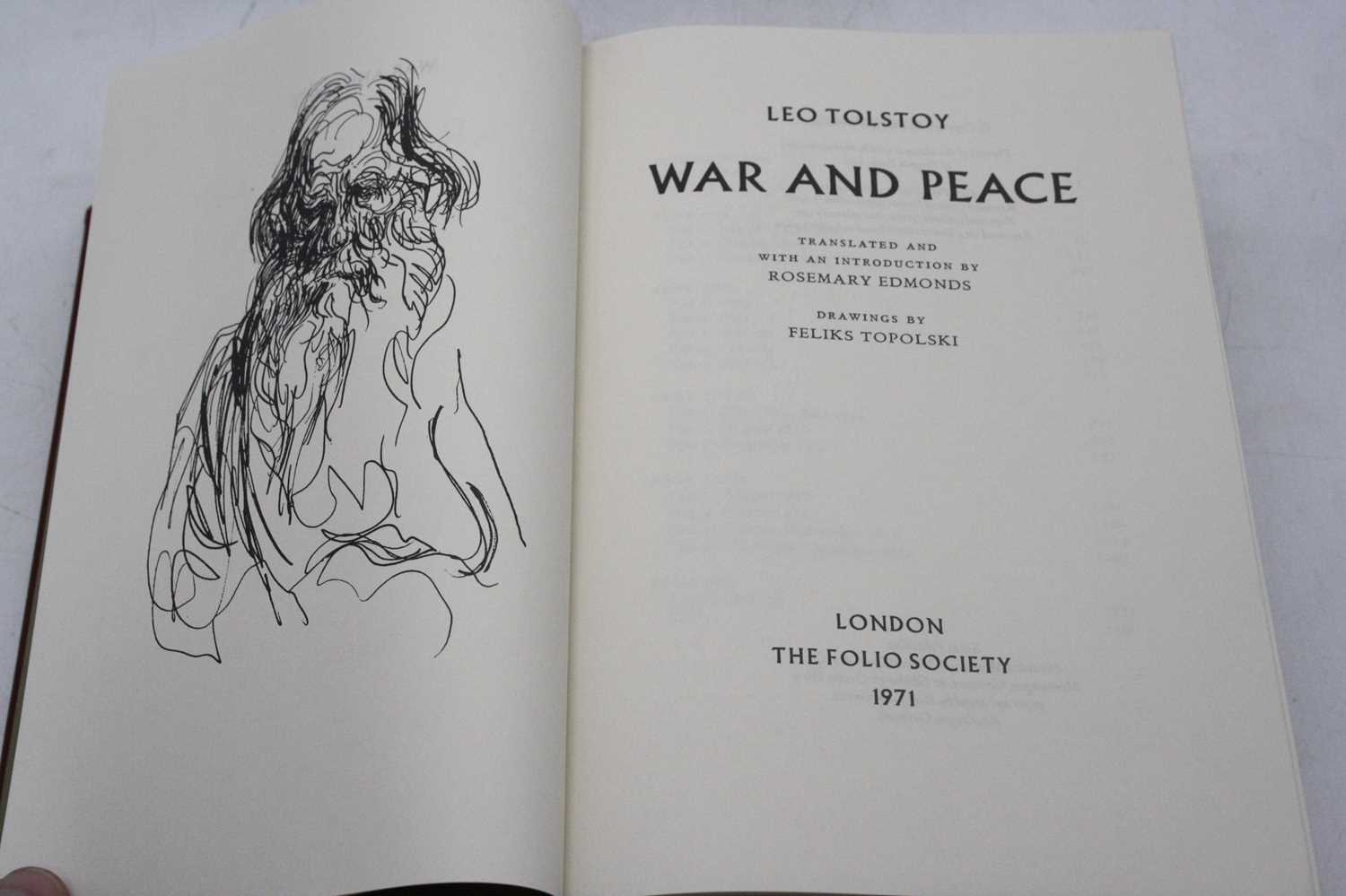 Tolstoy, Leo: War And Peace, Translated and with an Introduction by Rosemary Edmonds, Drawings by - Image 2 of 4