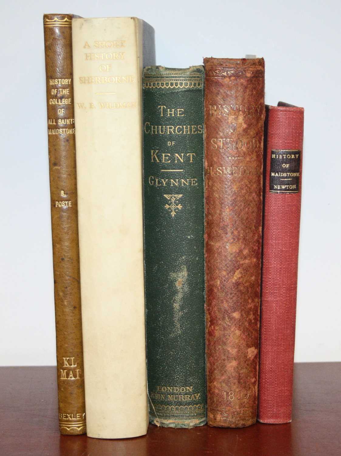 Kent Interest, a collection of cloth and leather bound volumes relating to Kent and it's environs to