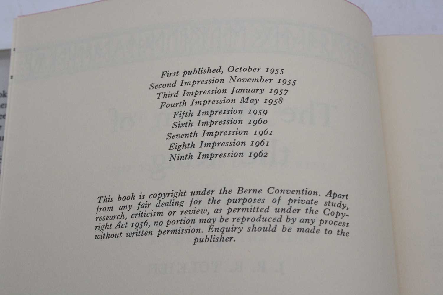 J.R.R.: The Lord Of The Rings, 3 Vols, Fellowship Of The Ring, Thirteenth Impression, George Allen - Image 15 of 29