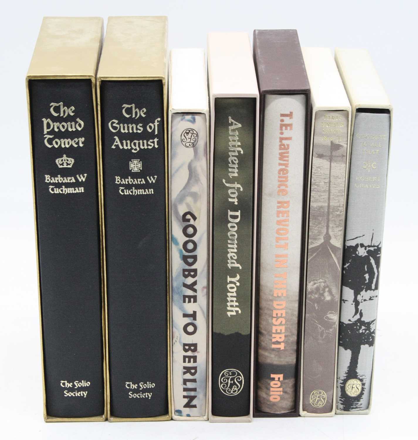 Folio Society, a collection of war related volumes housed in slip-cases to include Bailey,