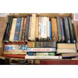 Five boxes of miscellaneous books to include Holmes, Richard: Coleridge: Early Years & Dark