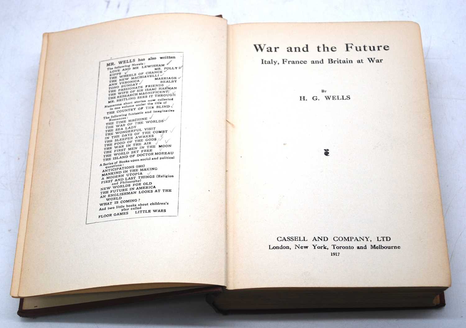 Wells, Herbert George: The New Machiavelli, 1st edition, John Lane, The Bodley Head, Vigo Street, - Image 7 of 10