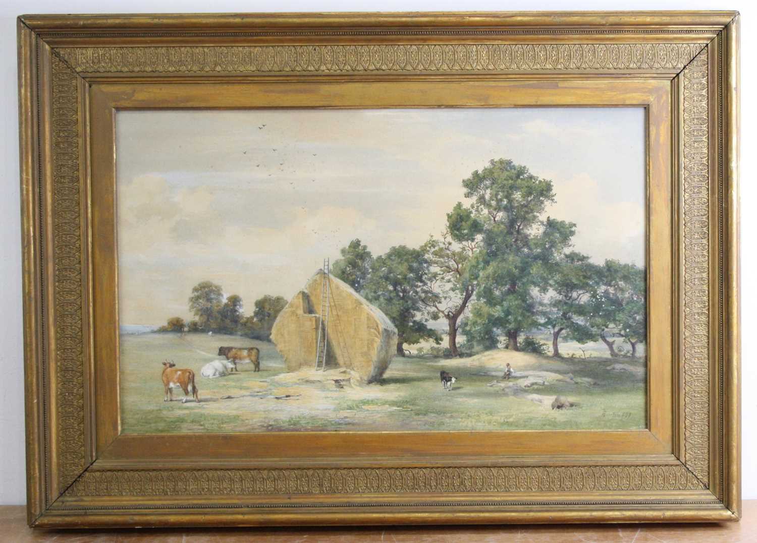 John E Newton (1834-1891) - A summer's day, watercolour, signed and dated '73 lower right, 41 x - Image 2 of 5