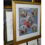 Claire Eva Burton - Legendary racehorses, limited edition print, signed in pencil to the margin,