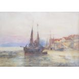 Frank William Scarborough (1860-1939) - Eventide, Sheringham, watercolour, signed lower right,