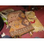 Five sundry Turkish woollen rugsAll in used but generally good condition.