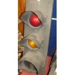 A polypropylene set of novelty traffic lights, electrically powered