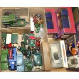 A tray of mixed modern release and vintage diecast, to include Dinky Toys, Matchbox Models of