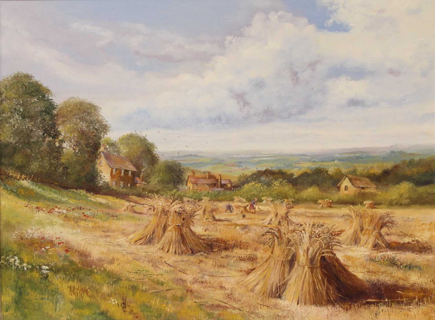 Allan Roy Crane - Bountiful days, oil on canvas, signed lower left, 45.5 x 61cm, with 'Minehead