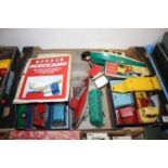 Assorted diecast models to include Mettoy buses, Meccano shop display, Penguin series 4 clockwork