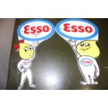 A pair of cast iron advertising figures for ESSO, h.28cm