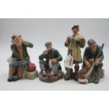 A collection of four Royal Doulton figures to include The Laird, The Wayfarer, The Master, and Owd