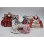 Three Royal Doulton figures; Sweet & Twenty HN1298, Afternoon Tea HN1747, and Belle o' the Ball