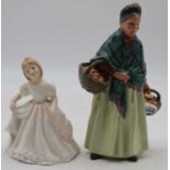 A Royal Doulton figurine of Amanda, HN2996; together with one other of The Orange Lady (2)