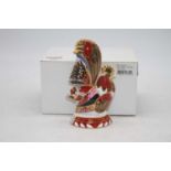 A Royal Worcester cockerel figure from the Connoisseur Collection, decorated in the imari palette,