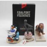 A collection of three Coalport limited edition Guinness figures, boxed (3)In good order. There are