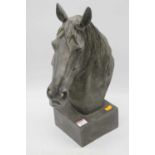 A large resin bust of a horse, height 47cm