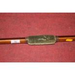 A yew wood archer's bow with bound grip incised 24, length 165cm