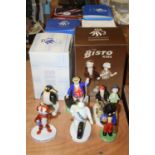A collection of five Royal Doulton figures to include John Bull Tyre Man, Penguin, Tony the Tiger,