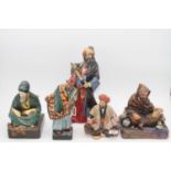 A collection of five Royal Doulton figures to include The Carpet Seller, Omah Khayyam, The