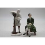 Two Royal Doulton figures to include The Wigmaker of Williamsburg, and The Gentleman of