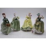 Four Royal Doulton figurines - Buttercup, Fair Lady, Grace, and Paula