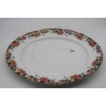 A Victorian Booths semi-porcelain meat dish in the Sheila pattern