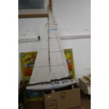 A Catch-a-Breeze! pond yacht with rigging, 61cm
