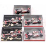 Minichamps 1/43rd scale Formula 1 group of 5 Mclaren Mercedes with Lewis Hamilton - with specific