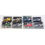 Eight various plastic cased Minichamps 1/43 scale limited edition and special edition Formula One