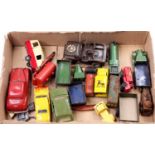 One tray of Triang Minic, Brimtoy, Polistil and similar tinplate and diecast vehicles to include a