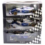 A Minichamps Grand Prix Series 1/18 scale box diecast group, to include a Damon Hill Williams