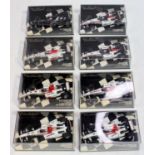 Minichamps 1/43rd scale Formula 1 group of 8 B.A.R. Honda with Jensen Button - specific models