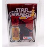 Replica Kenner Star Wars Vinyl Cape Jawa vintage 3 3/4" figure, cape appears to be a replica, housed