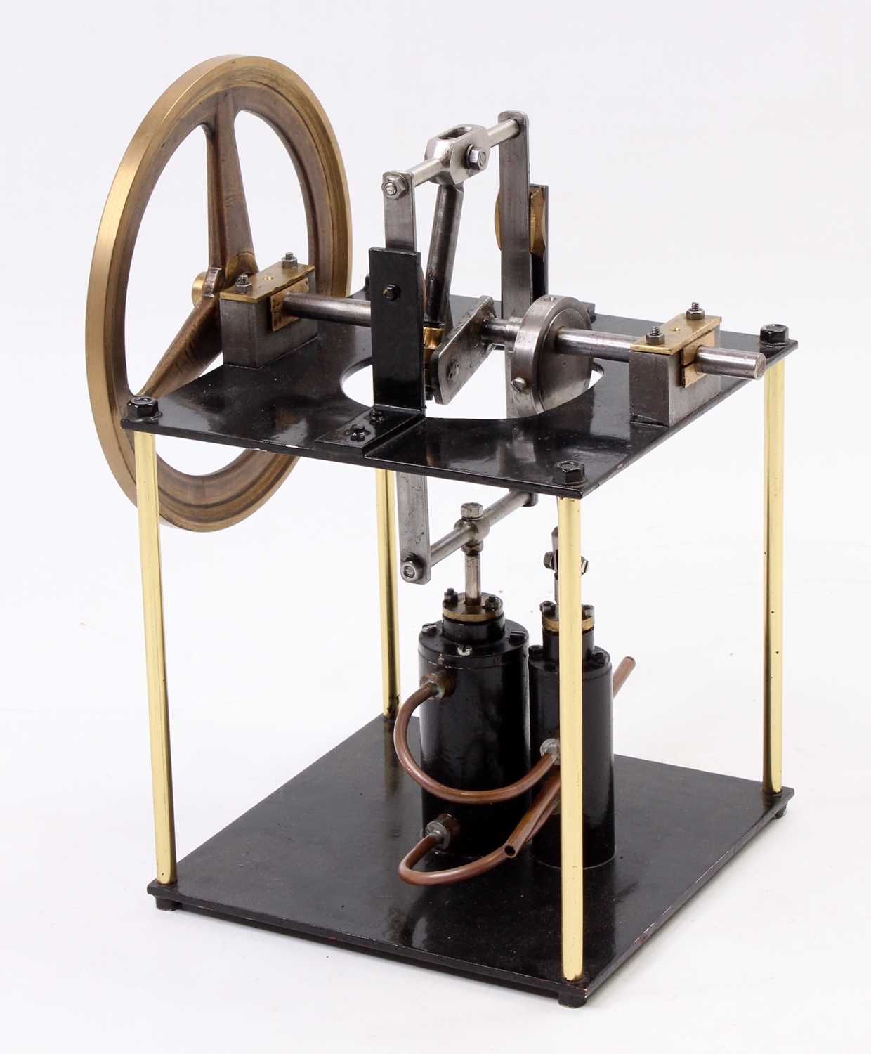 Scratchbuilt stationary table engine, comprising single cylinder with exhaust and take off points, - Image 2 of 2