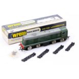 Wrenn W2230 Bo-Bo diesel loco, D8017 BR green, all bogie sideframes loose in box. (G) (BVG) packer