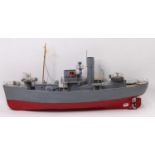 A Caldecraft kit built model of a WWII minesweeper titled Sirkay comprising of red and grey body