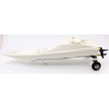 A Ripmax radio controlled prototype model for a Rhode Island speedboat, comprising of GRP hull and