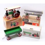 Mamod Steam Engine and Accessory group, 3 boxed examples to include Mamod Steam Tractor, Lumber