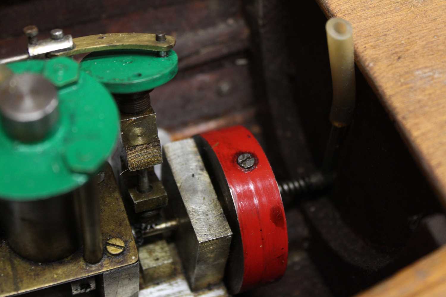 A scratchbuilt hot air engine powered steam launch, comprising of wooden hull with removable super - Image 6 of 6