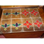 A collection of coloured leaded glass insert panels
