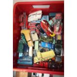 One tray of mixed play worn diecast to include mainly Dinky Toys