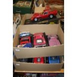 Four boxes of mainly 1/18 scale diecast vehicles to include a Ferrari G250 GTO, a special edition