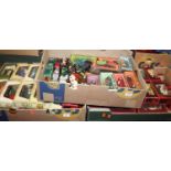 Three trays containing a collection of mixed boxed and loose Matchbox Models of Yesteryear to